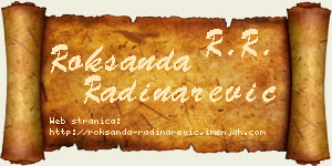 Roksanda Radinarević vizit kartica
